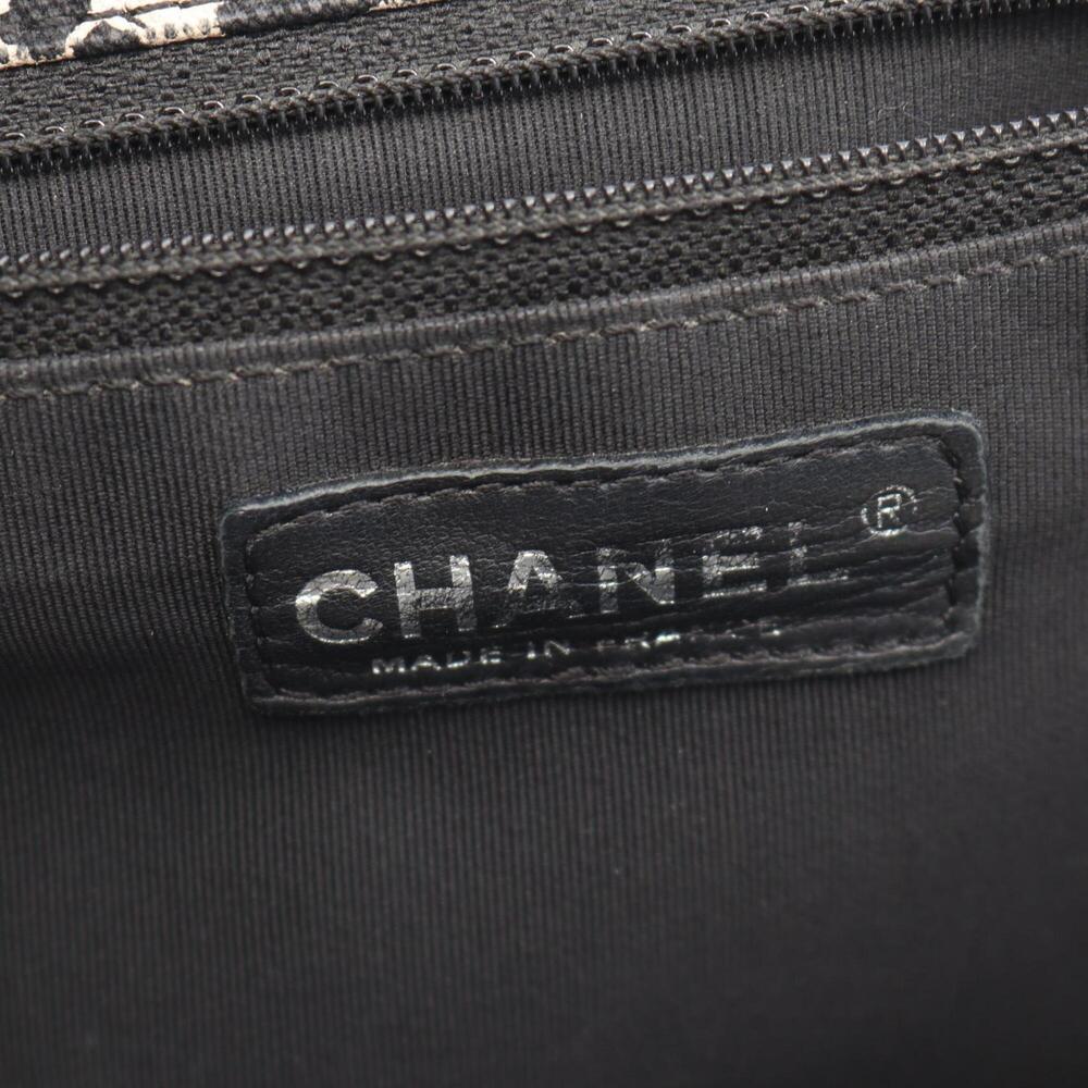 CHANEL Black Canvas Logo Tote Bag - Picture 4 of 11